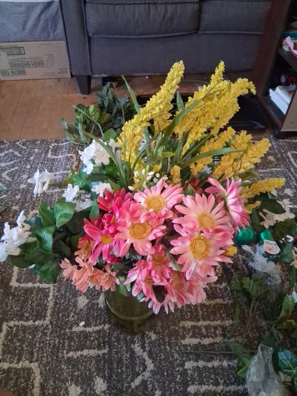 Artificial Pink Daisy & Yellow Wildflower Arrangement - Home Accents